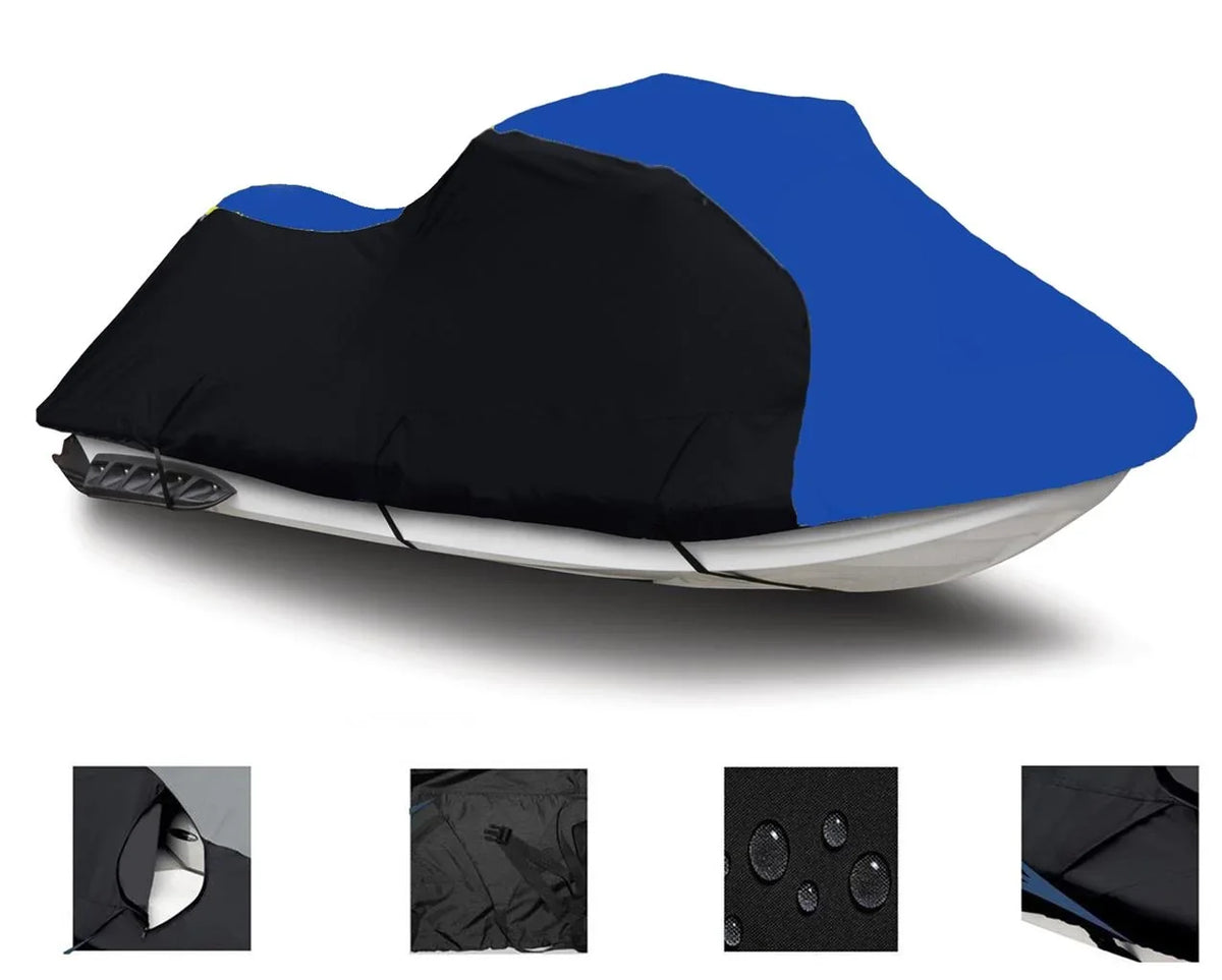 600 DENIER Jet 2022 2018 2009 LX 2008 for 2012 / 2020 2007 2019 Cover BLACK 2011 BLUE 2010 2021 2015 2016 Compatible 2013 Kawasaki Ultra 2017 Cover HEAVY-DUTY, Ski Watercraft 14