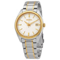 Quartz Two-tone Dial Watch Men's White Seiko SUR312P1