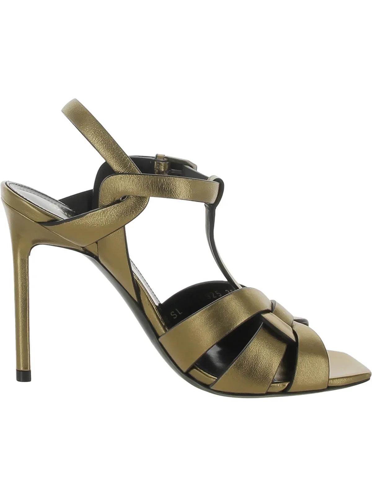 Leather Saint Womens Heels Ankle Strap Laurent Tribute