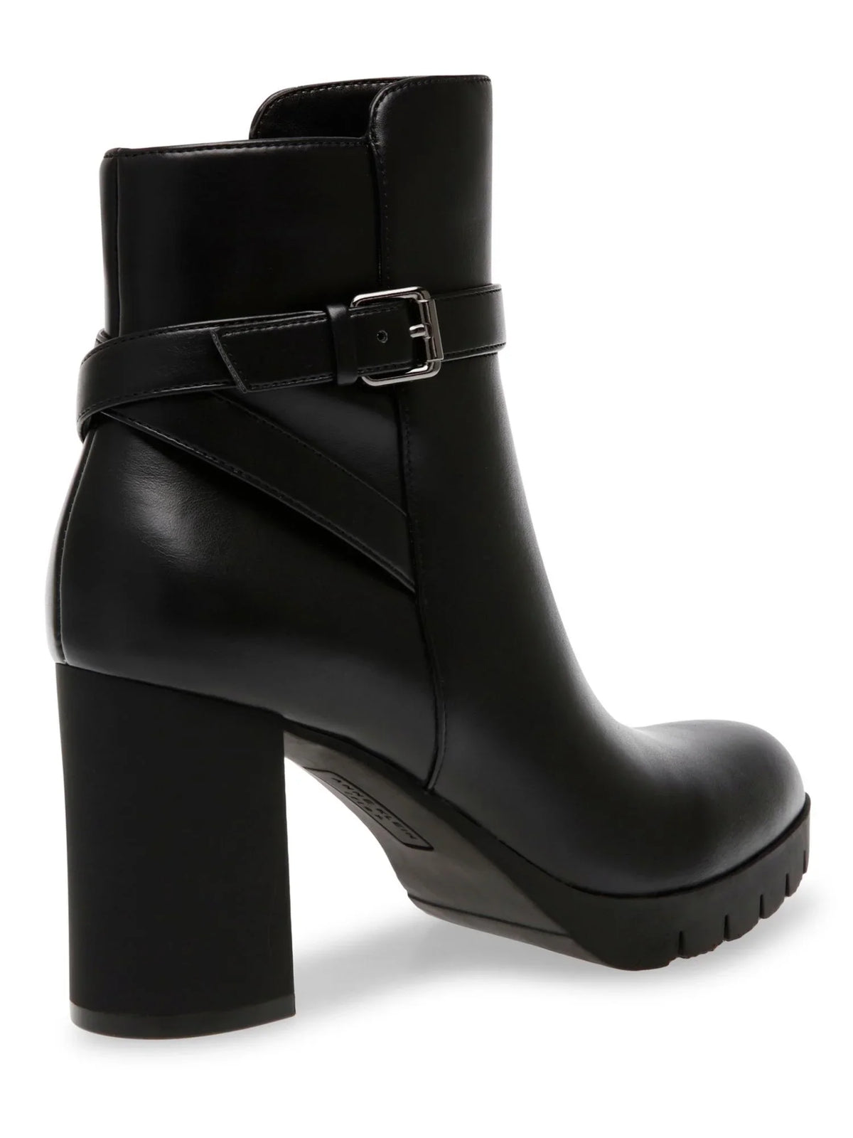 6 Zip-Up Buckle ANNE Heel Dress M Cushioned Block Black Booties Womens Accent Heidi Toe KLEIN Round