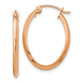Real for Tube Women Rose 14kt Adults and Men Oval for Earrings; Gold and Polished Teens;