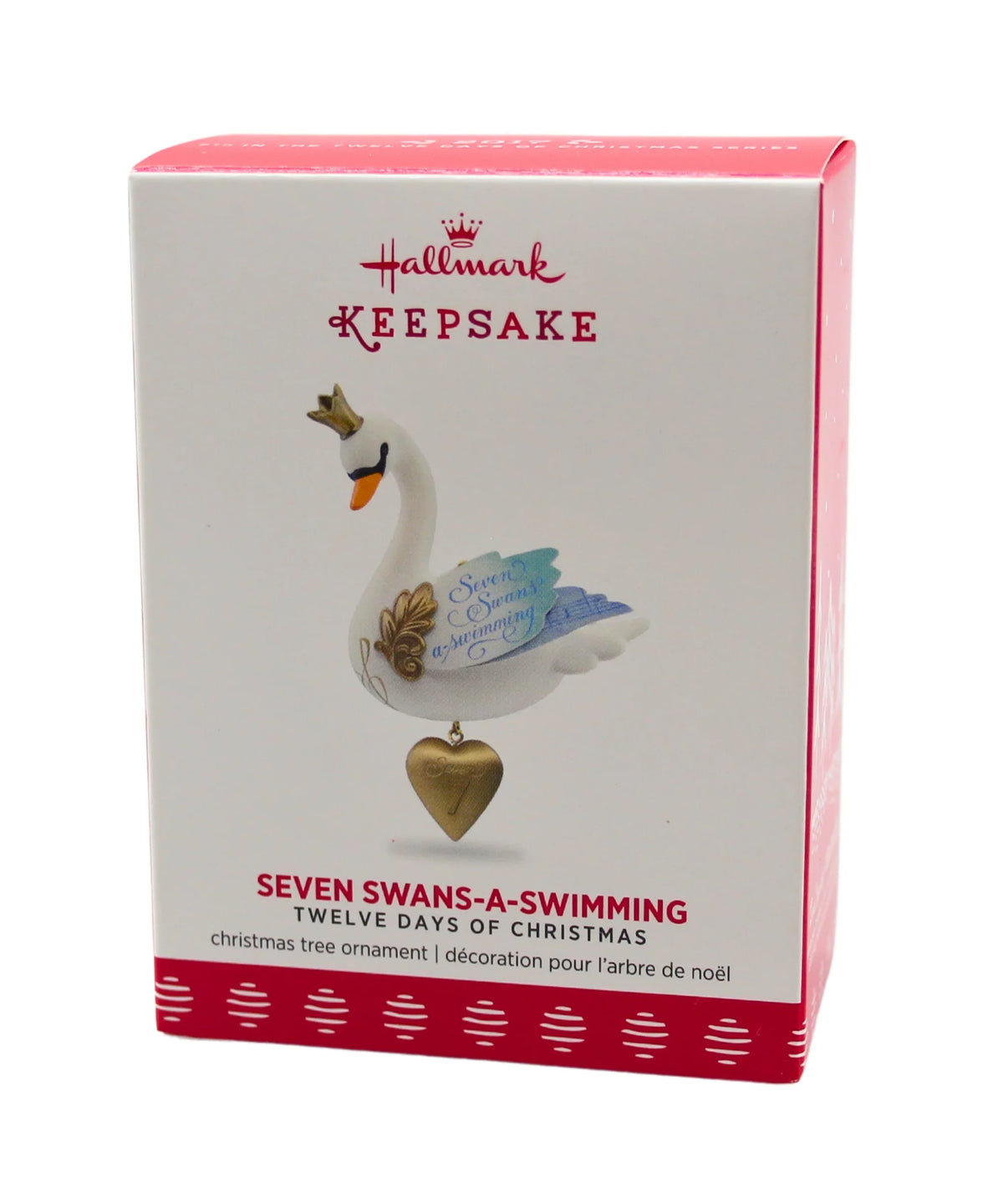 | 2017 of Ornament: Swimming QX9345 a Swans | Seven Christmas Hallmark 12 Days