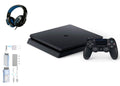 With Kit 4 Headset Cleaning BOLT PlayStation New 2215B Black, Sony 500GB Console Slim Bundle Gaming Like AXTION