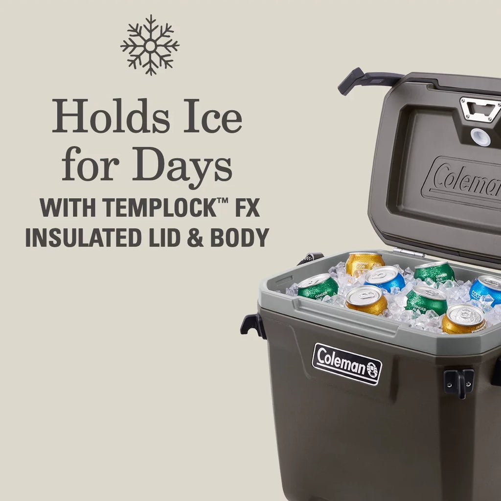 Ice Series Brown, Chest High Cooler, x 19.5" Convoy x'13.25" Performance 17.75"' Hard 28qt Coleman