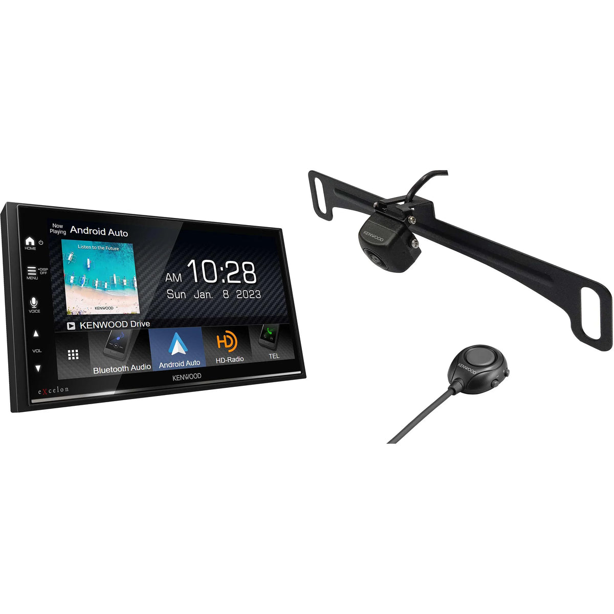 View with License Rear CMOS-320LP Receiver MultiMedia Multi-Angle Mounting Plate Camera with Kenwood DMX709S