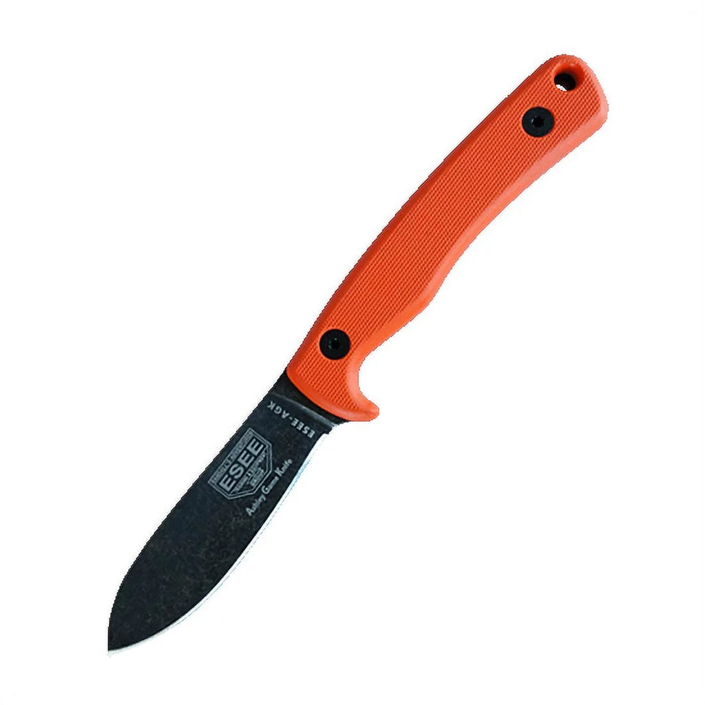 Ashley Black ESEE Blade Steel AGK-OR Carbon Orange 1095 Game & Knife Fixed Knives G10