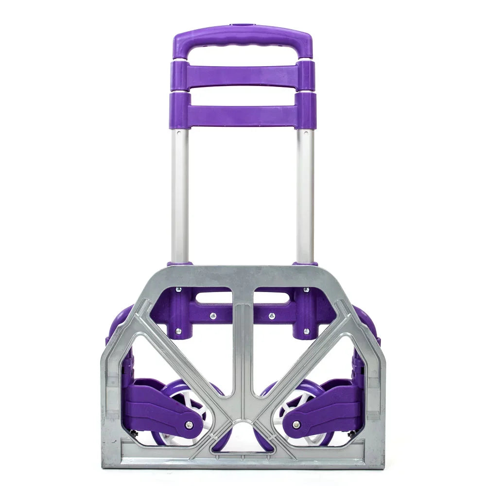 Folding Dolly Cart Portable Collapsible Aluminium BMTBUY Trolley Luggage Truck Hand Purple Push