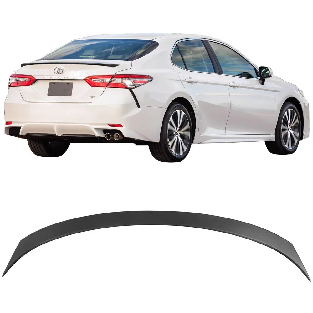 Motorsports Rear Mount Flush 18-23 with Compatible 2018 OE 2021 Trunk Style Ikon 2020 2019 Toyota Wing Spoiler Camry