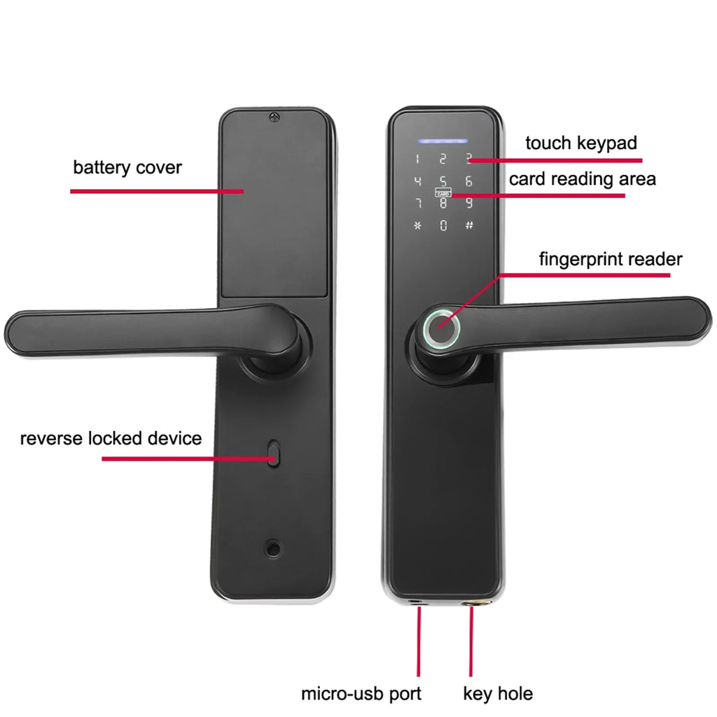 Door Mechanical Keypad & Secure for Key Lock Smart WAFU Fingerprint Touchscreen Office