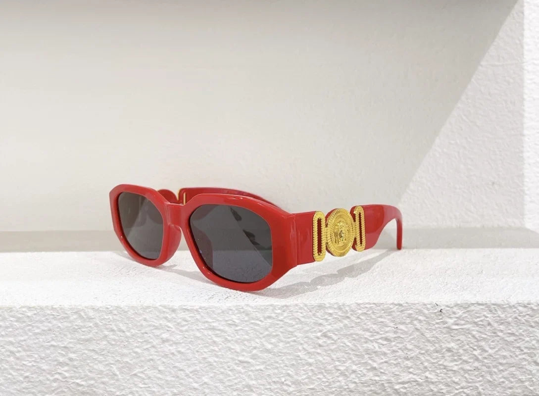 Red Versacce 53mm/16-140 Geometric Plastic Sunglasses Unisex's VE4361 Adult