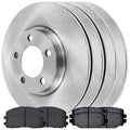 Rotors 2012 2.4L Rear for Replacement Country V6 Caravan Kit VW FWD Town Journey & Routan 2012-2016 C/V Brake 2012-2020 AutoShack Dodge Ram and AWD 3.6L 2013-2015 Chrysler Ceramic Pads and Grand Front