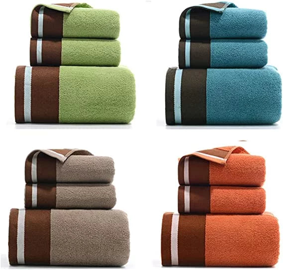 Absorbent Luxury Combed Soft Towels Bath Bath Towel Towels Shower Towels Piece Nvzi Bath for Set, Bathroom,Blue 3 Sets Hand Bath Sheets Cotton Towel Bathroom