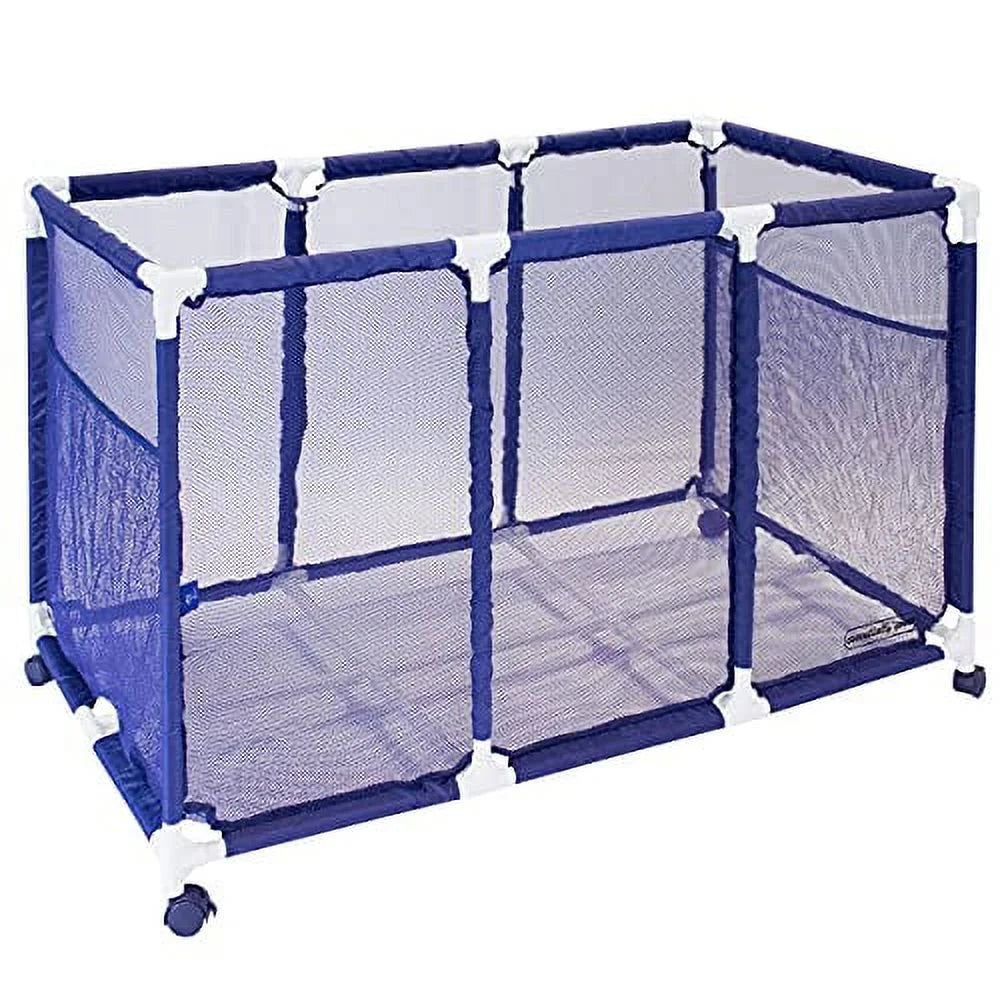 Balls 25" Kids Organizer L Floats Blue 563009 Pool / 28" Toys, and Rolling Equipment H), Height, Storage Holder, x Mesh Bin, White Large, Style Noodles W (43" x