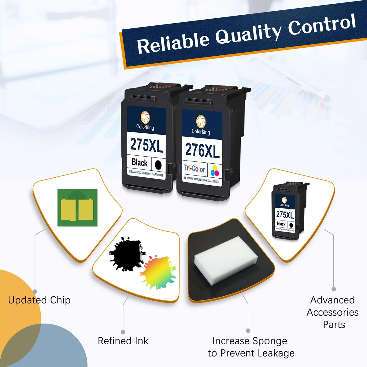 Cartridge TS3522 TS3500 Ink 275XL Black TR4700 Pack) Canon TR4720 (2 Canon TS3520 PIXMA XL Printers with for Compatible 275 PG-275XL PG275