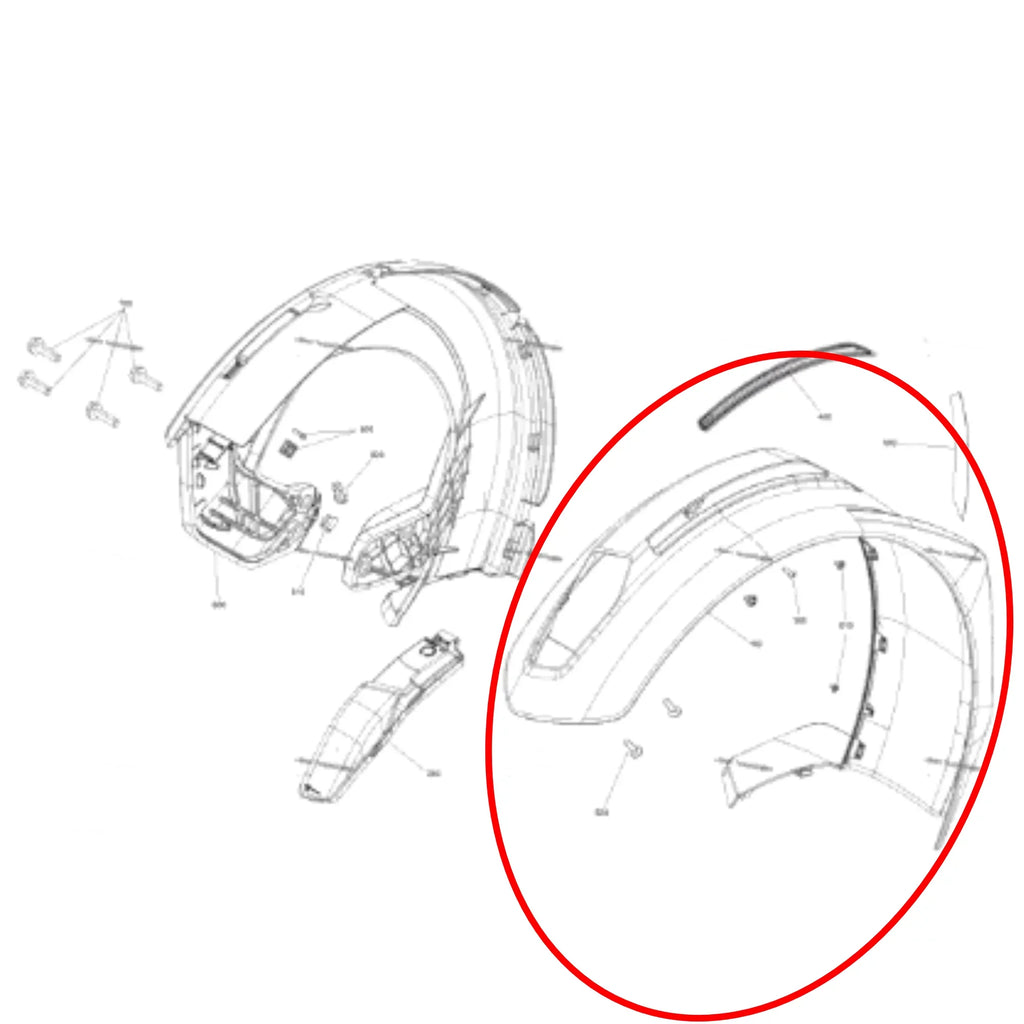 Can-Am Left Hand Front Ryker Fender, OEM 705010755 new