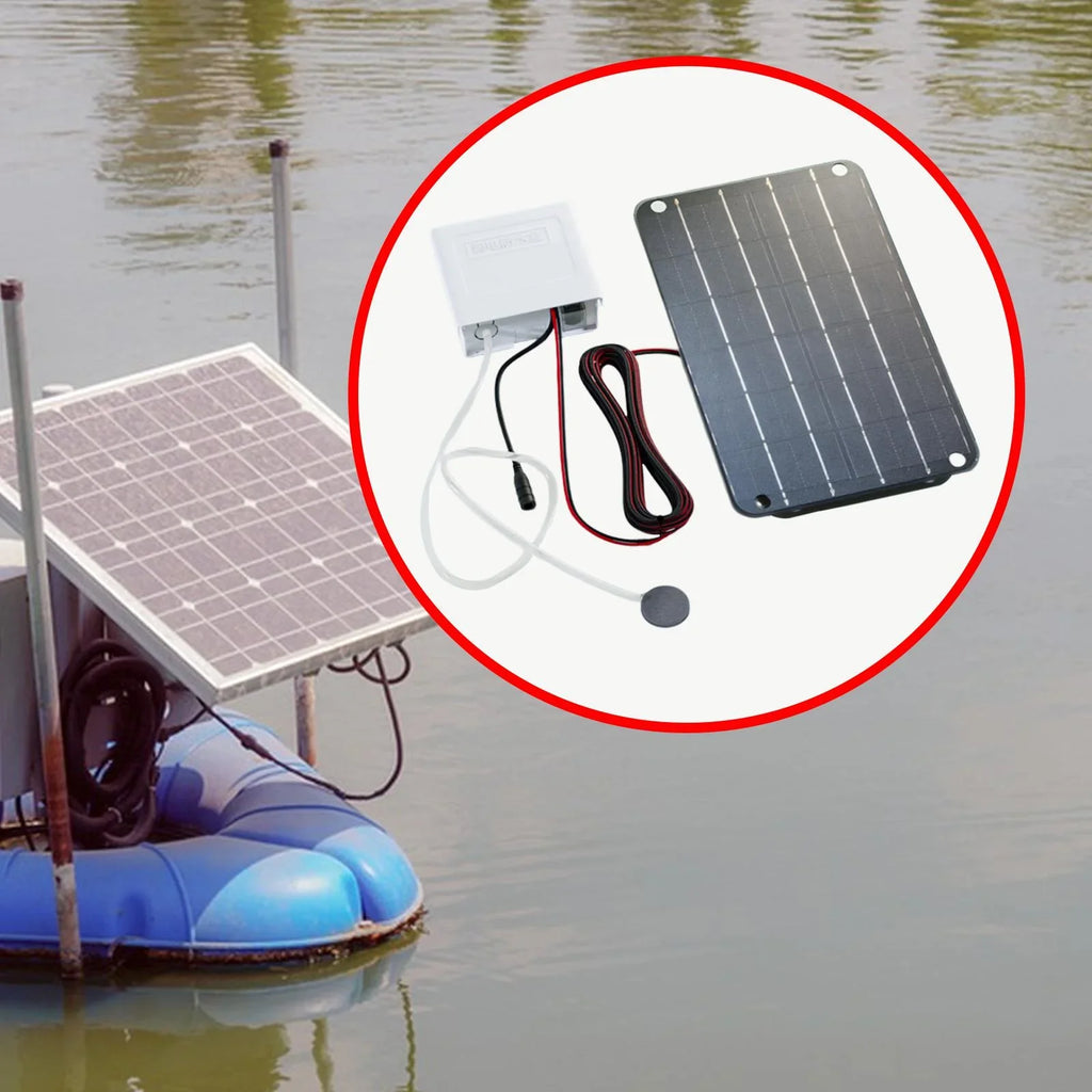 Solar for Aerator Pump Hydroponics Pump Powered Air Pond Air Pond Silent Solar Solar simhoa Pump,Aquarium Eco Oxygenator Friendly,6V