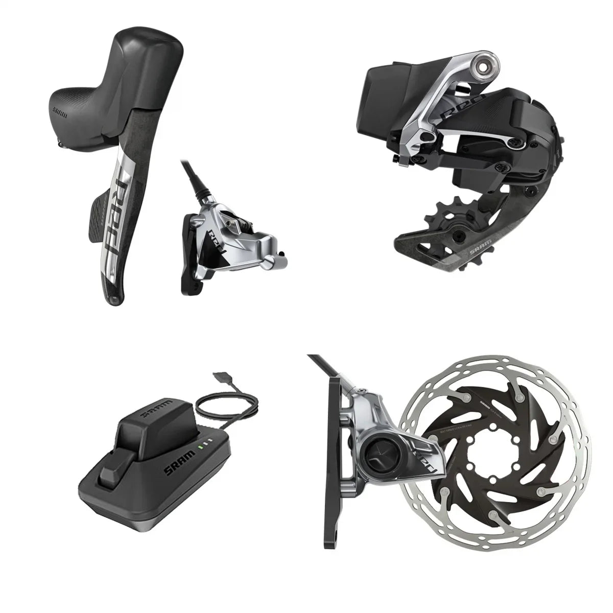 Sram Groupset Black Road HRD Electronic AXS eTap 1x Red