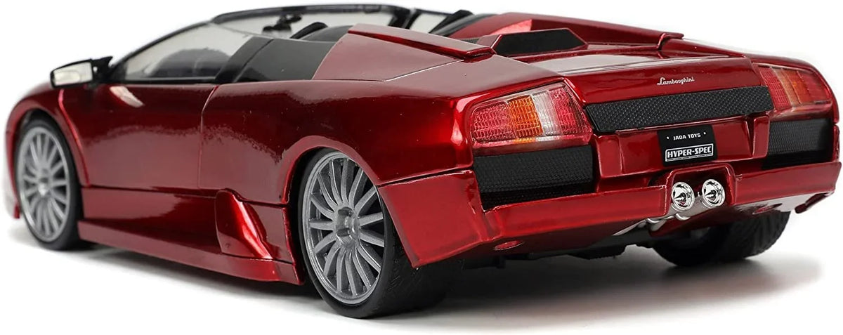 Metallic Jada by Diecast Series "Hyper-Spec" Red Roadster 1/24 Lamborghini Murcielago Model Car