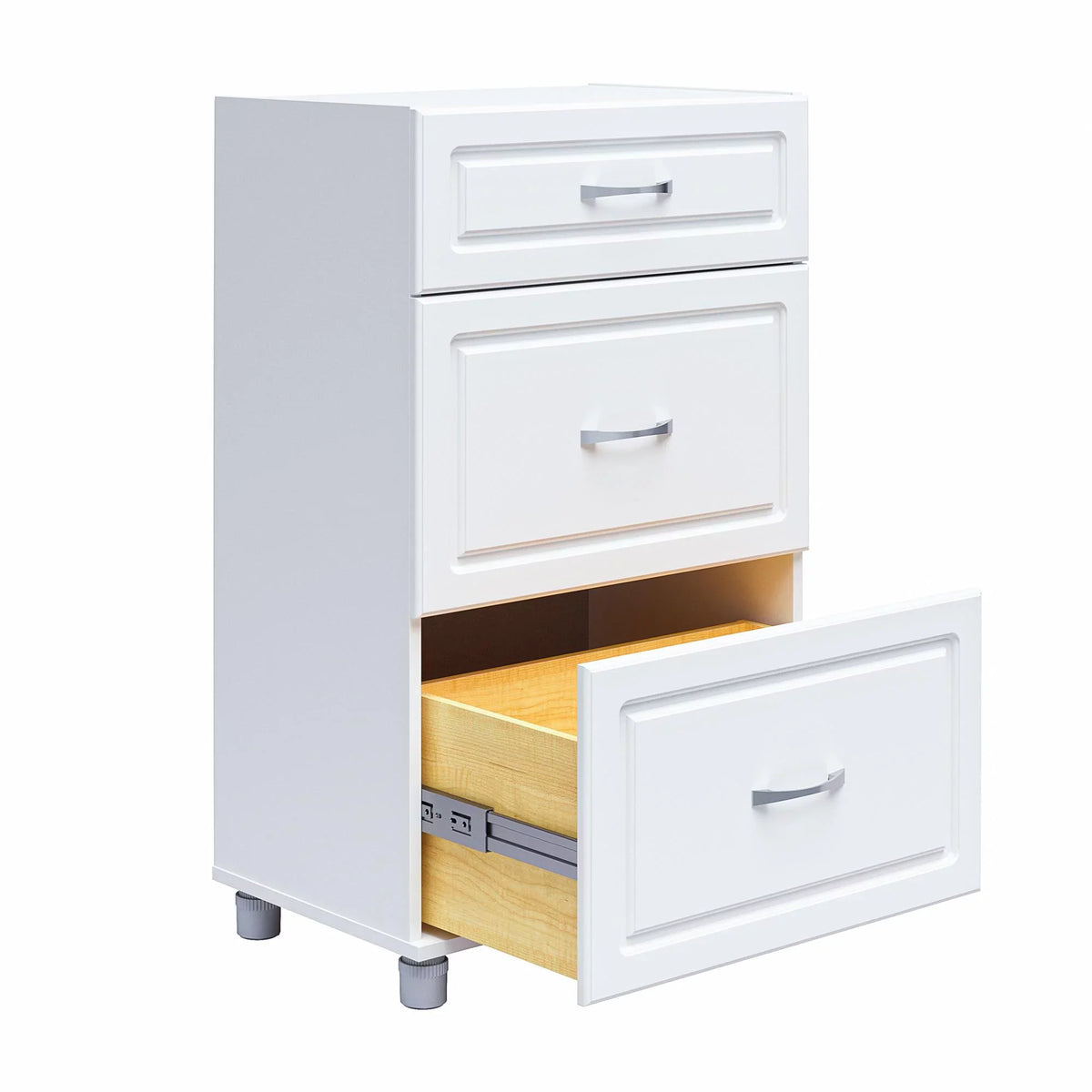 Kendall Garage Cabinet, White Evolution 3 Systembuild Storage 24" Base Drawer