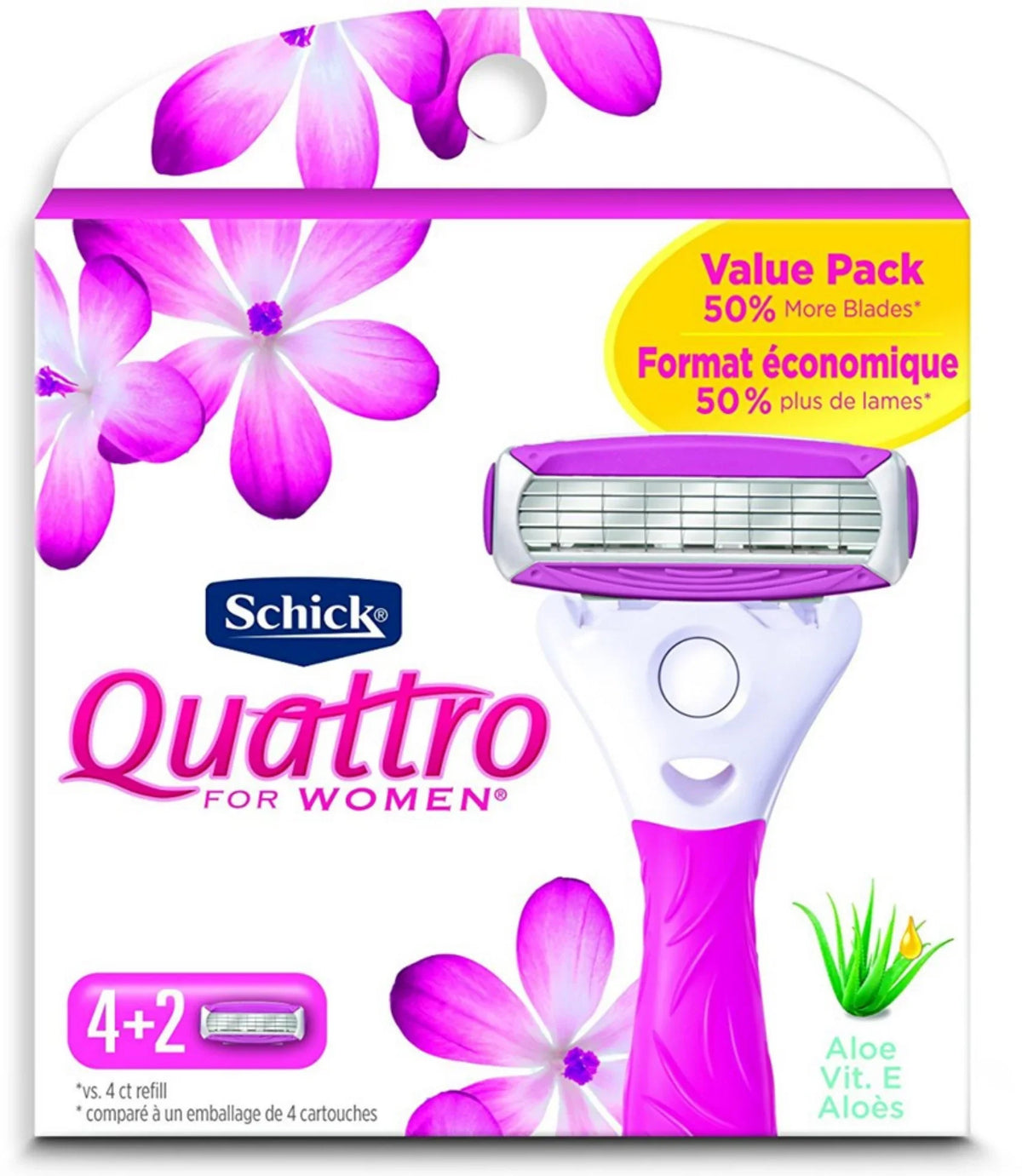 Schick Razor Pack Ultra ea 6 Smooth - 6 Women Blade for Quattro Refills
