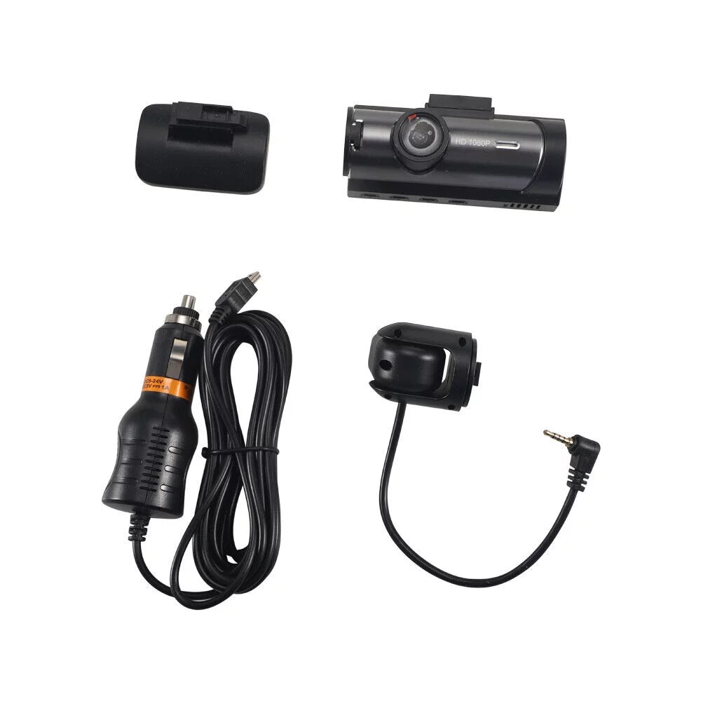 w/ JahyShow Camera Cam Car G-Sensor DVR Front 1080P Dash Recorder Lens Video Dual Inside