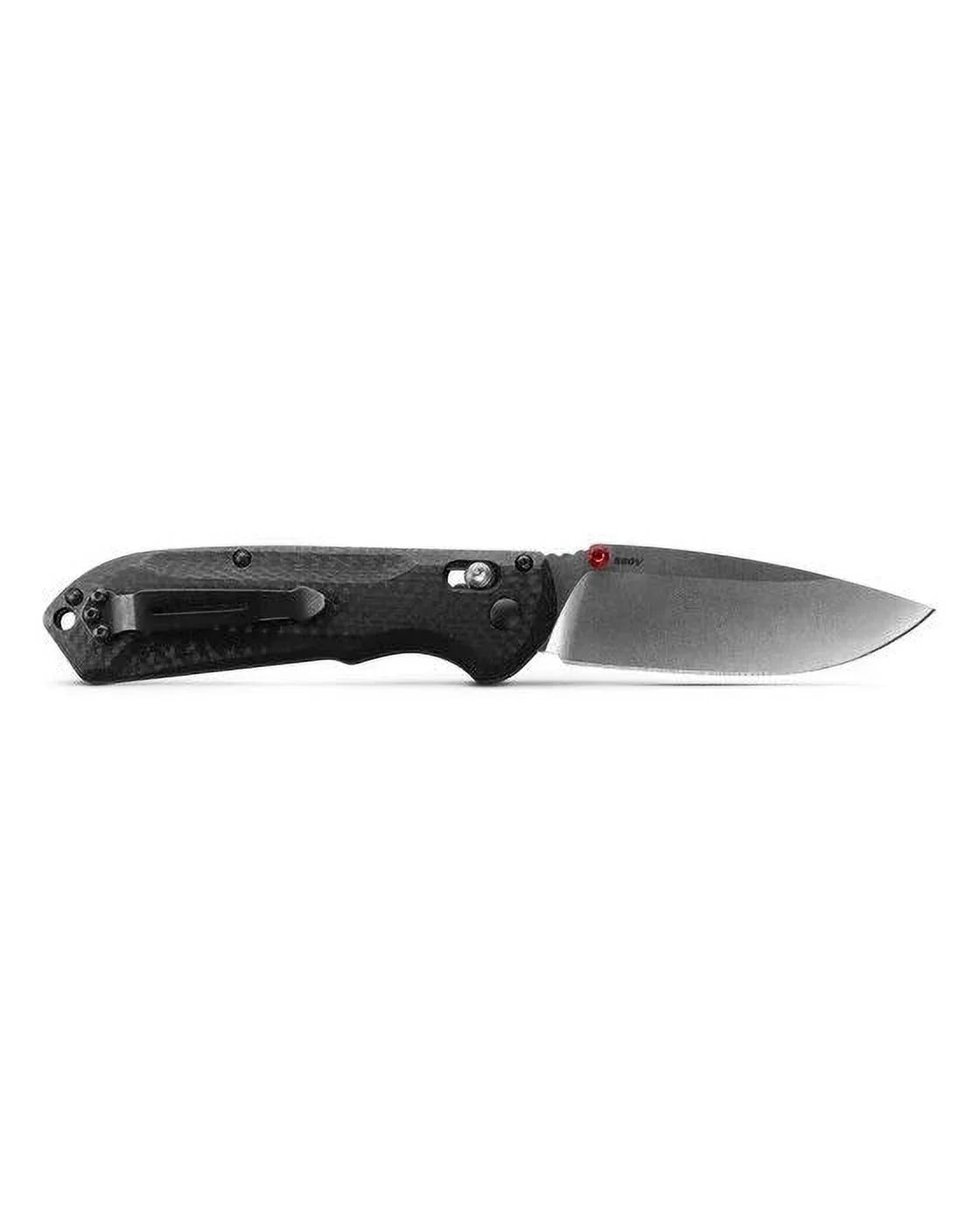 3.6" Drop-Point Folding Benchmade Fiber Stainless Knife Blade Carbon Pocket 560-03 Steel Freek
