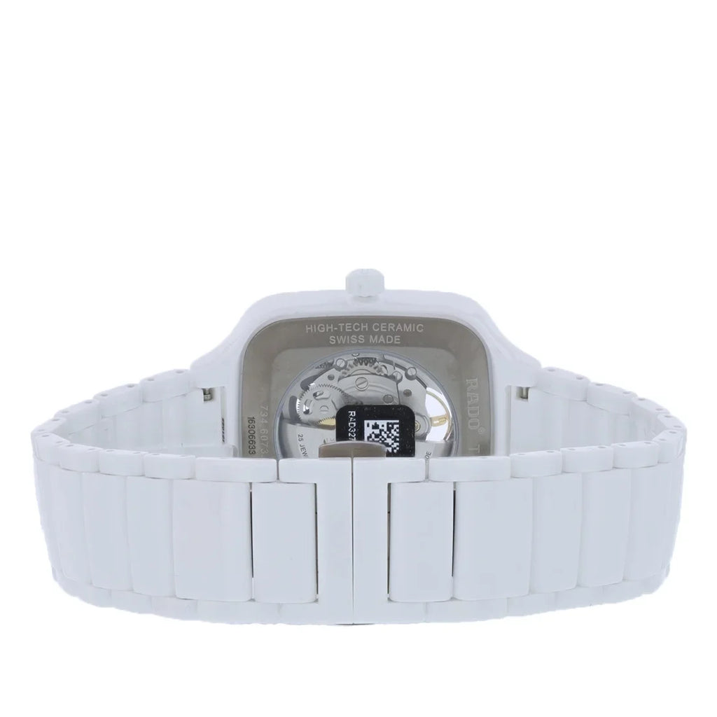 Rado Automatic Watch Square Ceramic True Pre-Owned White Swiss R27073702 Unisex