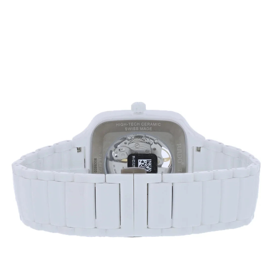 Rado Automatic Watch Square Ceramic True Pre-Owned White Swiss R27073702 Unisex