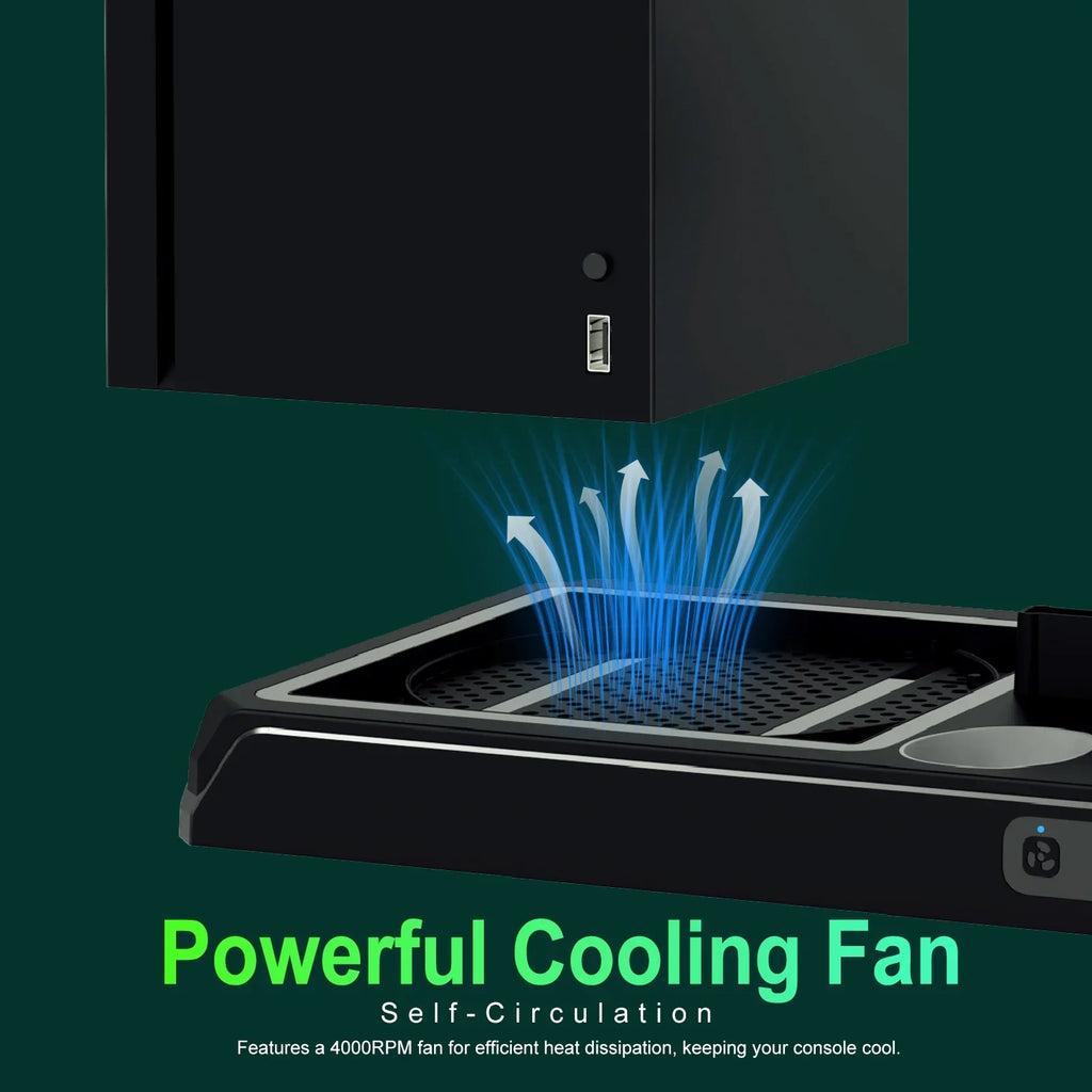 Charger Fan Station Charging with with Stand Organizer, Controller Games mAh Battery Packs 1400 Holder Cooling Storage Station X for 12 Dock Dual Xbox with Headphone Series X/S, Cooling & Vertical 2