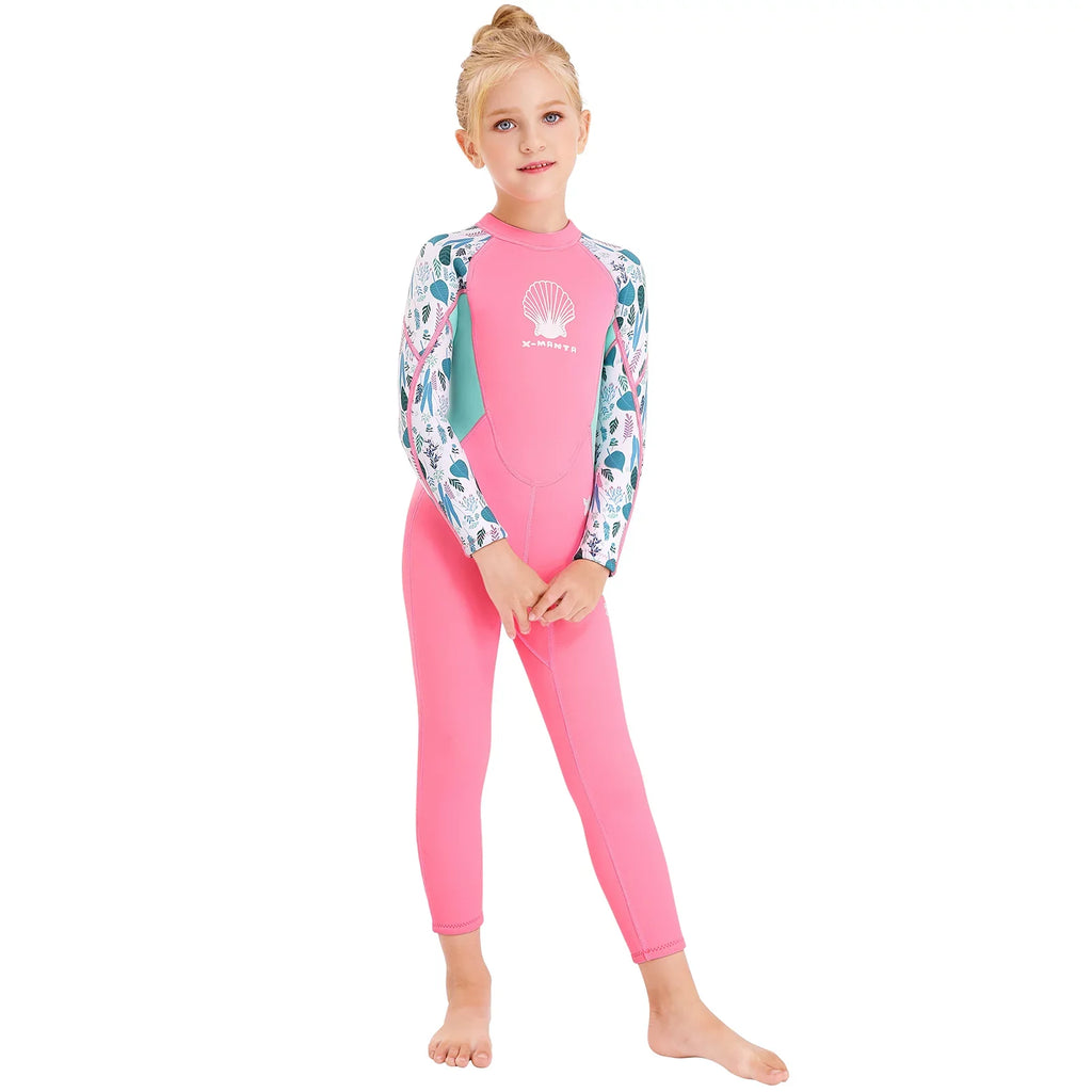 Suit Girls X-MANTA Back Dry Surf Sleeve Zipper One - with Quick Long for Diving - Wetsuit Piece Swimsuit