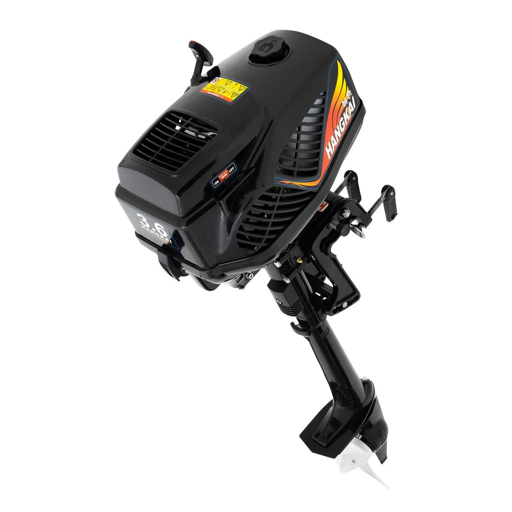 Boat HANGKAI Motor Cooling CDI 2 90cm/35.4in Fishing Outboard 3.6 Outboard Water Engine Boat Motor Stroke HP