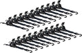 '- NO-RATCHETING Retractable x 12' with Coated Bikes: Tight Straps Straps Tie-Down Ratchet Motorcycles, for Ratchet 1" Pack Tiedowns Pickup & 20 | Retract Auto ATVs, Secure Hook Trailer S