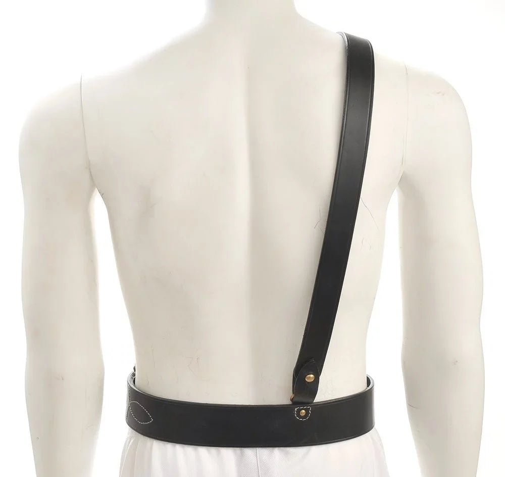 with Browne WW1 Sam will Black 42"- Strap Shoulder Belt Leather 45" fit