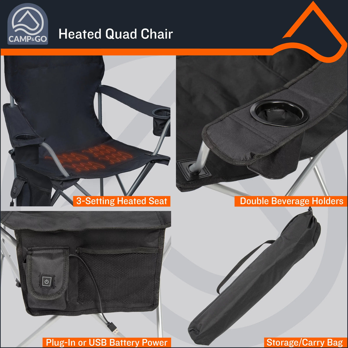 Quad chair Deluxe Heated