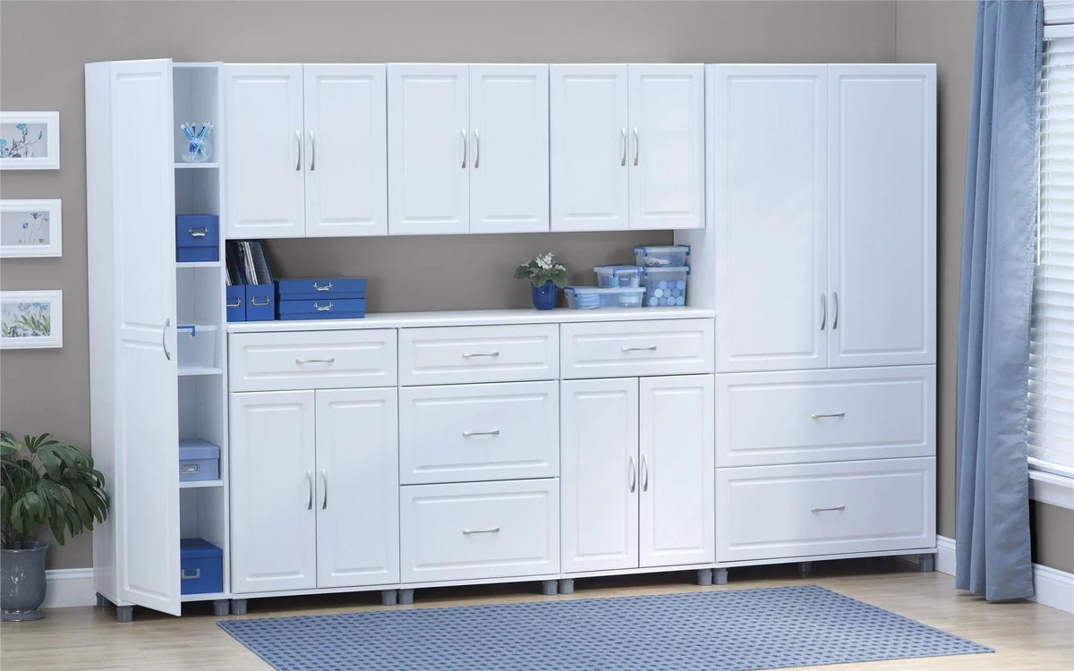 Kendall Garage Cabinet, White Evolution 3 Systembuild Storage 24" Base Drawer