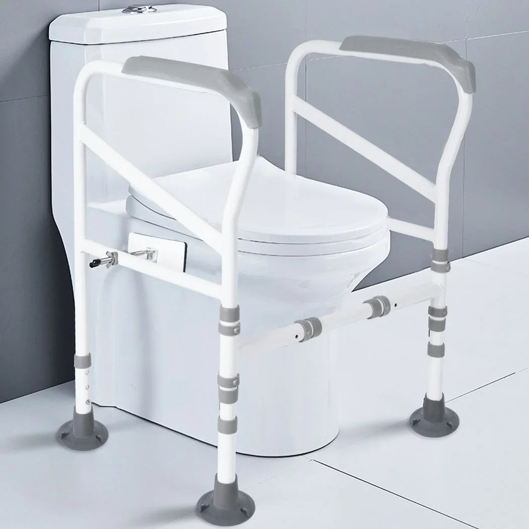 Toilet All for Adjustable Toilet Mats, Support Toilet Safety Frame, Standing Handles Toilet Non-Slip Rails Large Safety for Fit Toilets Aid Disabled, Free-Assembly, with Elderly,