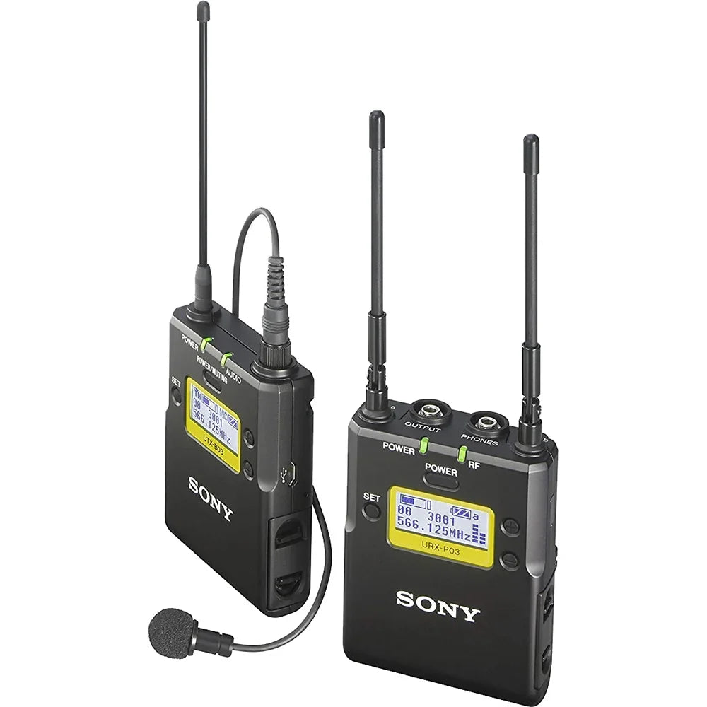 Bodypack and Transmitter Microphone Portable Sony Wireless Lavalier - Box) Tuner (Open with