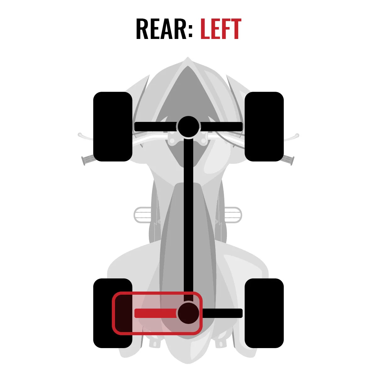 '- with EFI Outlander Axle 1000 2015 Rear Sixity Left XT compatible MAX 4X4 Can-Am