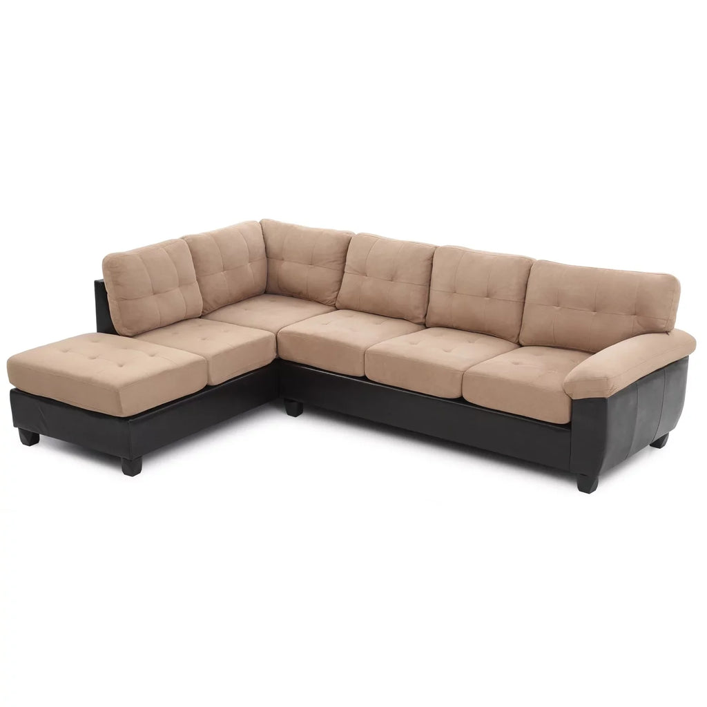 G908B-SC Sectional , Homestock Mocha Retro Renaissance