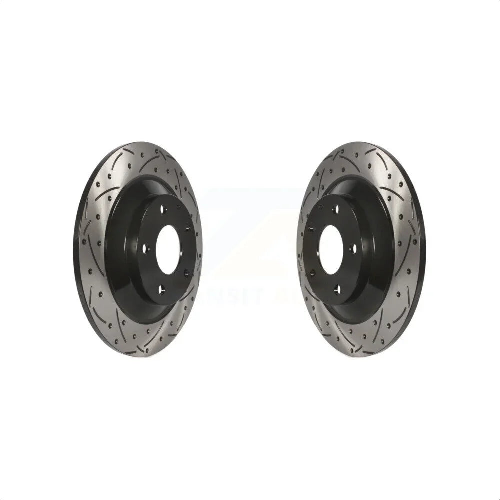 Rear Slotted KD-100187 Brake EV Disc MX-30 For CX-30 Pair CX-5 Drilled Mazda Rotors Coated