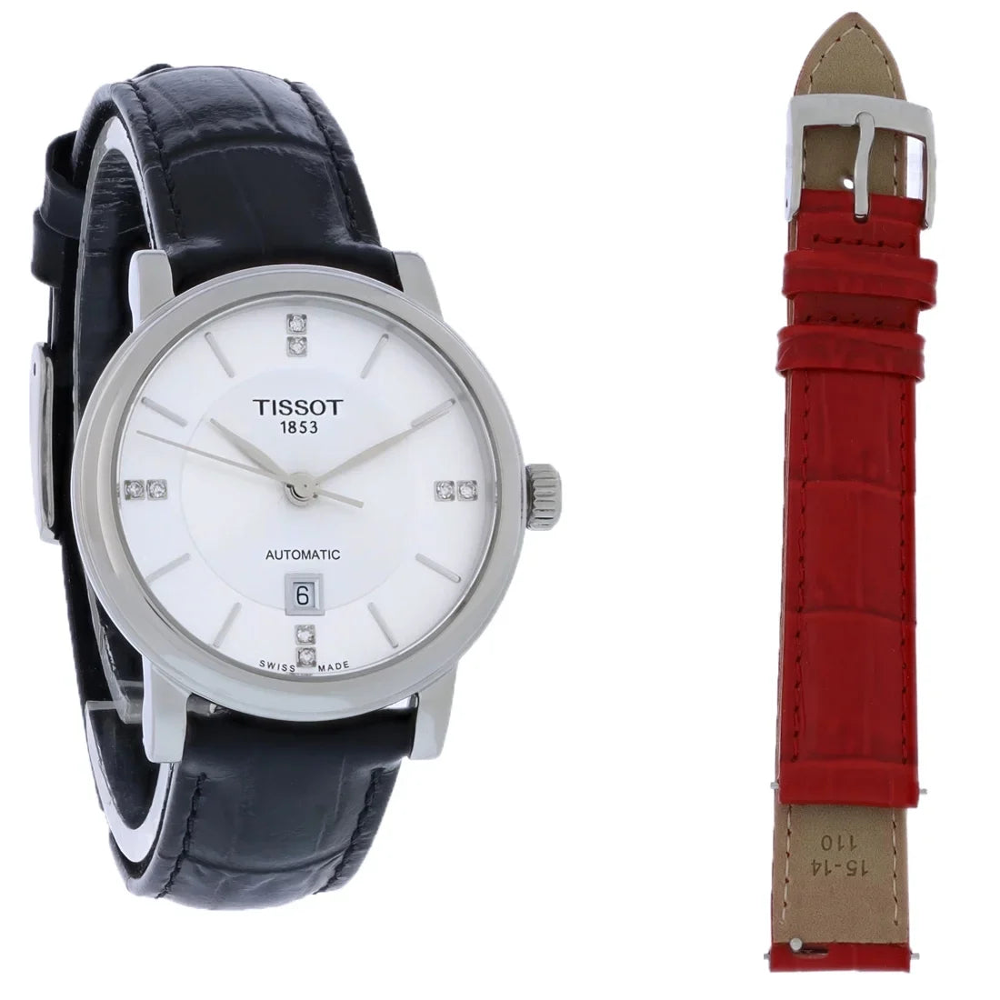 No Swiss Box Tissot Papers (Unworn) or Automatic Watch T122.207.16.036.01 Carson Diamond Ladies