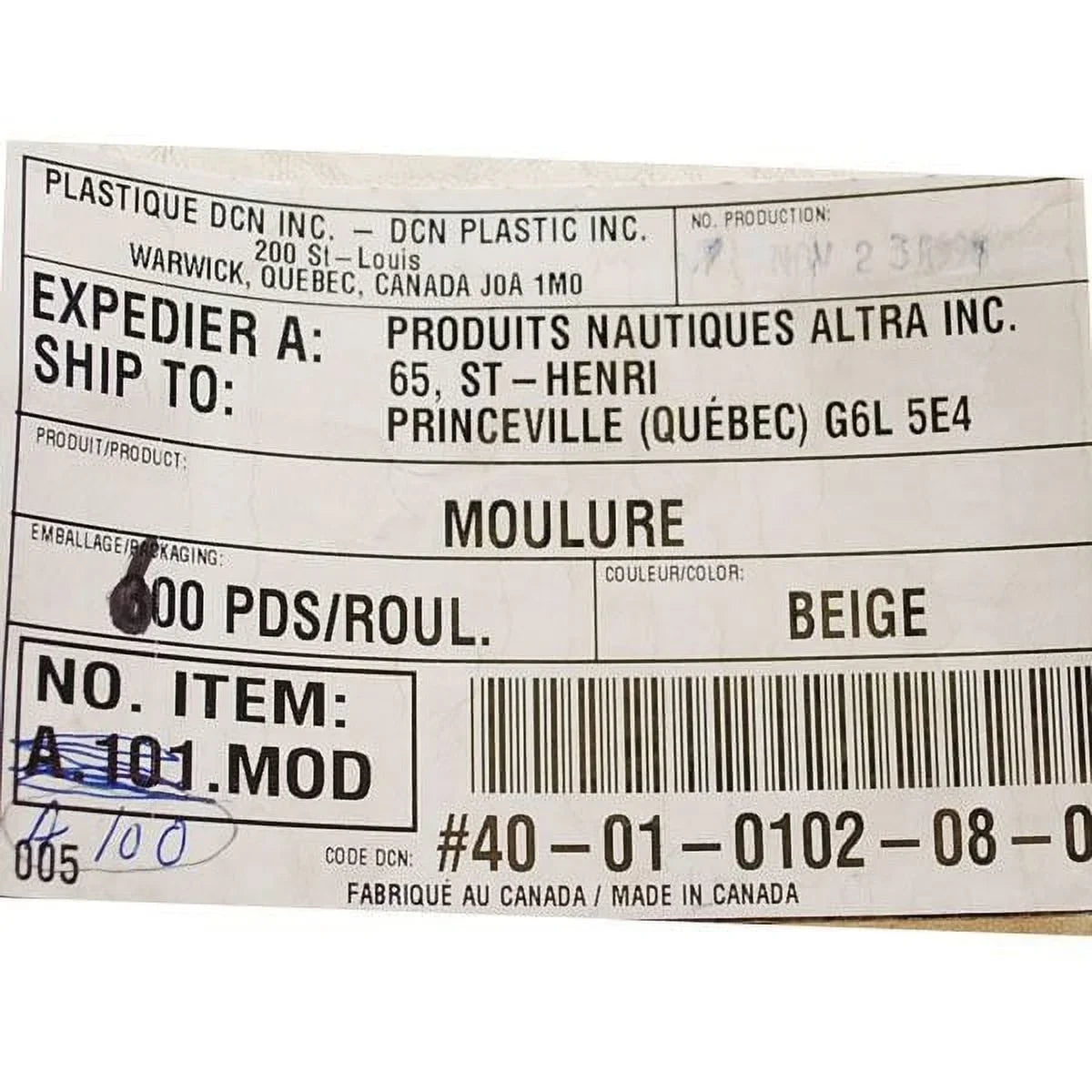 Rub FT) Rigid Semi Rail Inch Insert Princecraft 3/8 Boat Beige (10