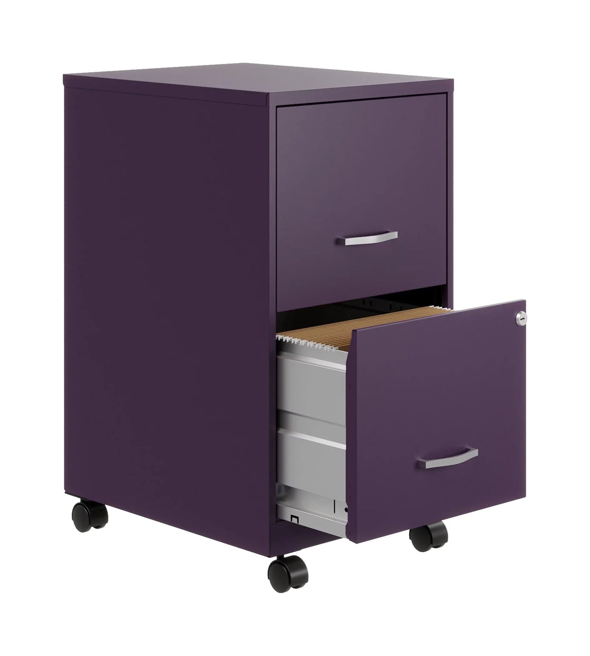 File Mobile Vertical 18" Letter Midnight Space 2 Cabinet, Purple Width Solutions Deep Drawer