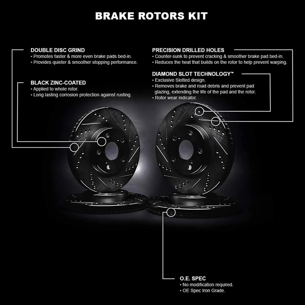 42010 D/S Brake COMPASS, Whpn2 select: R1 2017-2022 JEEP Concepts JEEP Concepts Rotor R1 Black RENEGADE 2015-2022 Fits