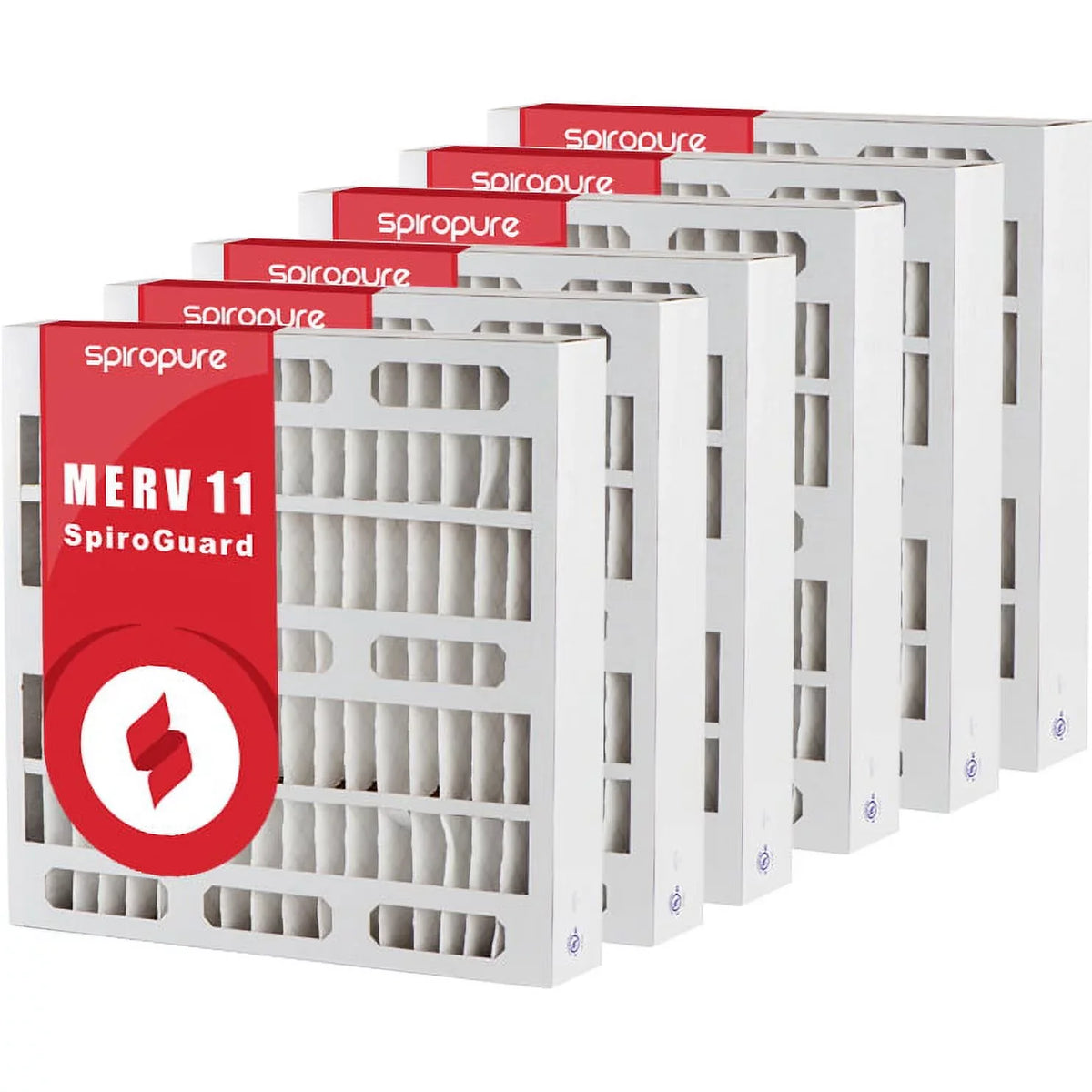MERV 11 USA (6 Air in Filters Made Pleated Pack) Filter - 9x20x4 SpiroPure