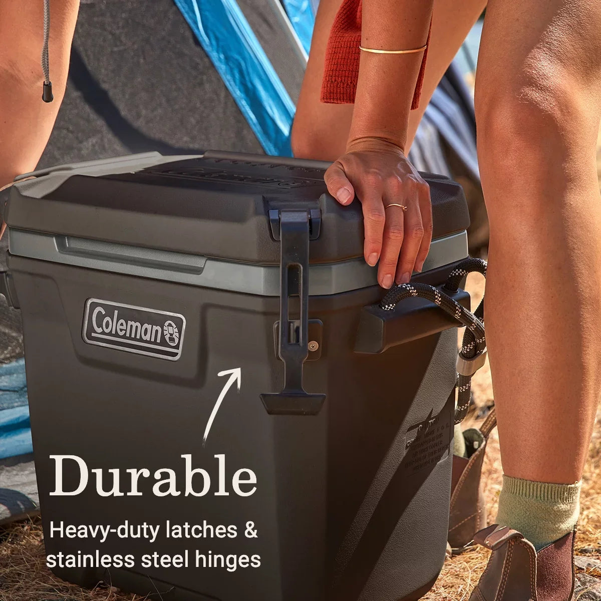 Ice Series Brown, Chest High Cooler, x 19.5" Convoy x'13.25" Performance 17.75"' Hard 28qt Coleman