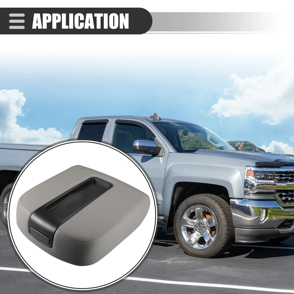 Center Armrest Console 2007-2013 No.19328717 Gray Cover Chevy 2500HD 1500 for 3500HD Silverado Lid