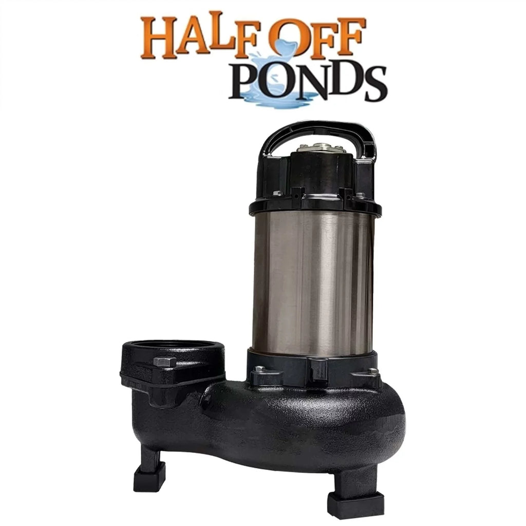 10,500 Waterfalls GPH Ponds Series Water Pump Piranha HALF Gardens, - PONDS for Direct OFF and Submersible Drive PN-10500