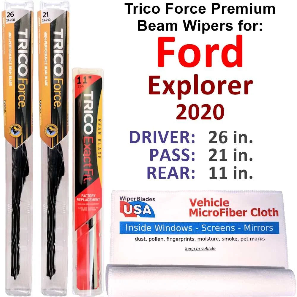 Wiper Performance Wipers Explorer w/Rear Ford 3) of Beam (Set 2020