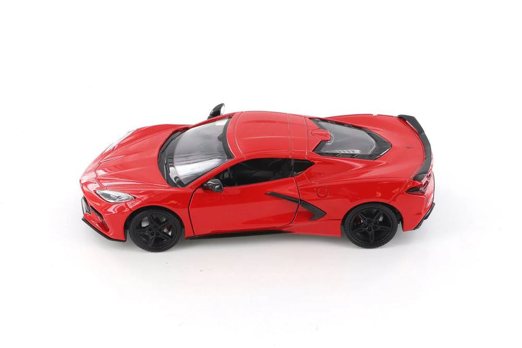 Car C8 scale Toy Chevy Stingray, - Corvette 1/24 Showcasts 2020 Model 79360/16D Red - Diecast